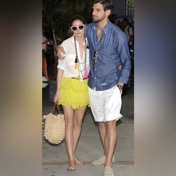 Gerard Darel large raffia tote rust orange color - Picture 7 of 11